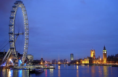 The wheel of London and the London Eye