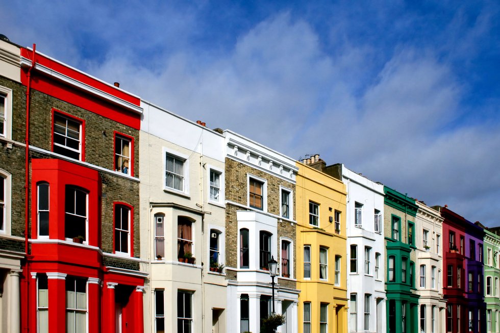 Notting Hill, one of the most typical neighborhoods of London