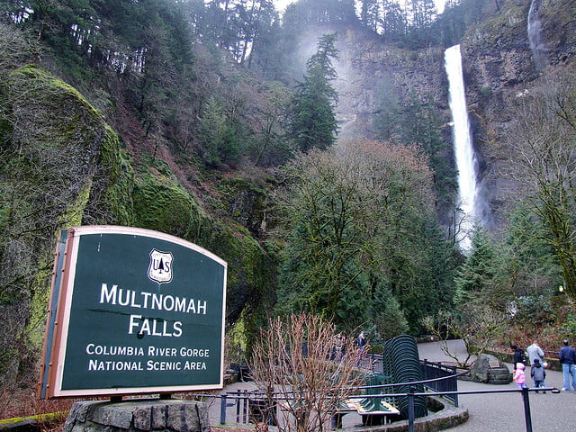 Multnomah Falls in Oregon.