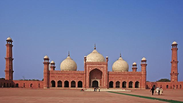 The Badshahi Mosque in Pakistan.